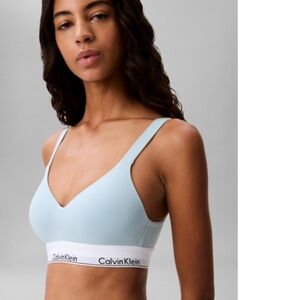 Calvin Klein Women's Modern Cotton Lift Bralette Sterling Blue